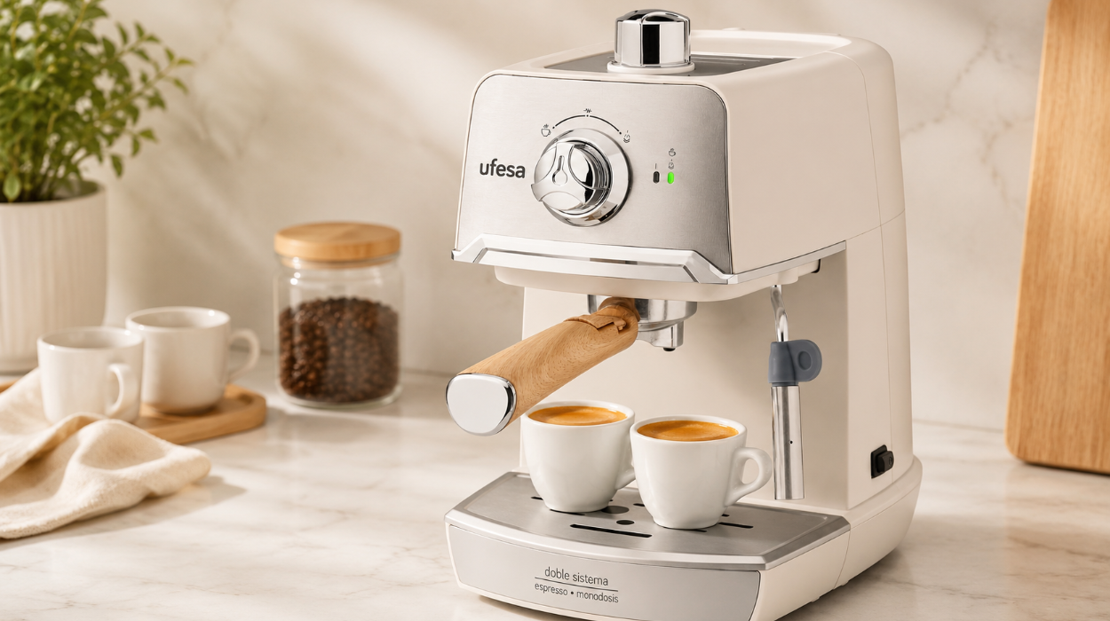 Cafetera expresso Ufesa CE7238: 20 bares, vaporizador y doble modo de café por sólo 59,57€ con envío gratis (-54%)