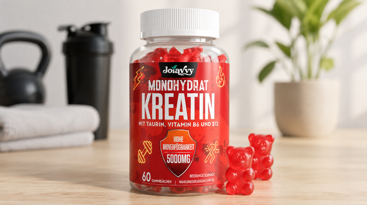 Adiós polvos, hola ositos: Ricas gominolas veganas de creatina Joiavvy (5000 mg por dosis) con sabor a bayas por sólo 20,51€ (-15%)