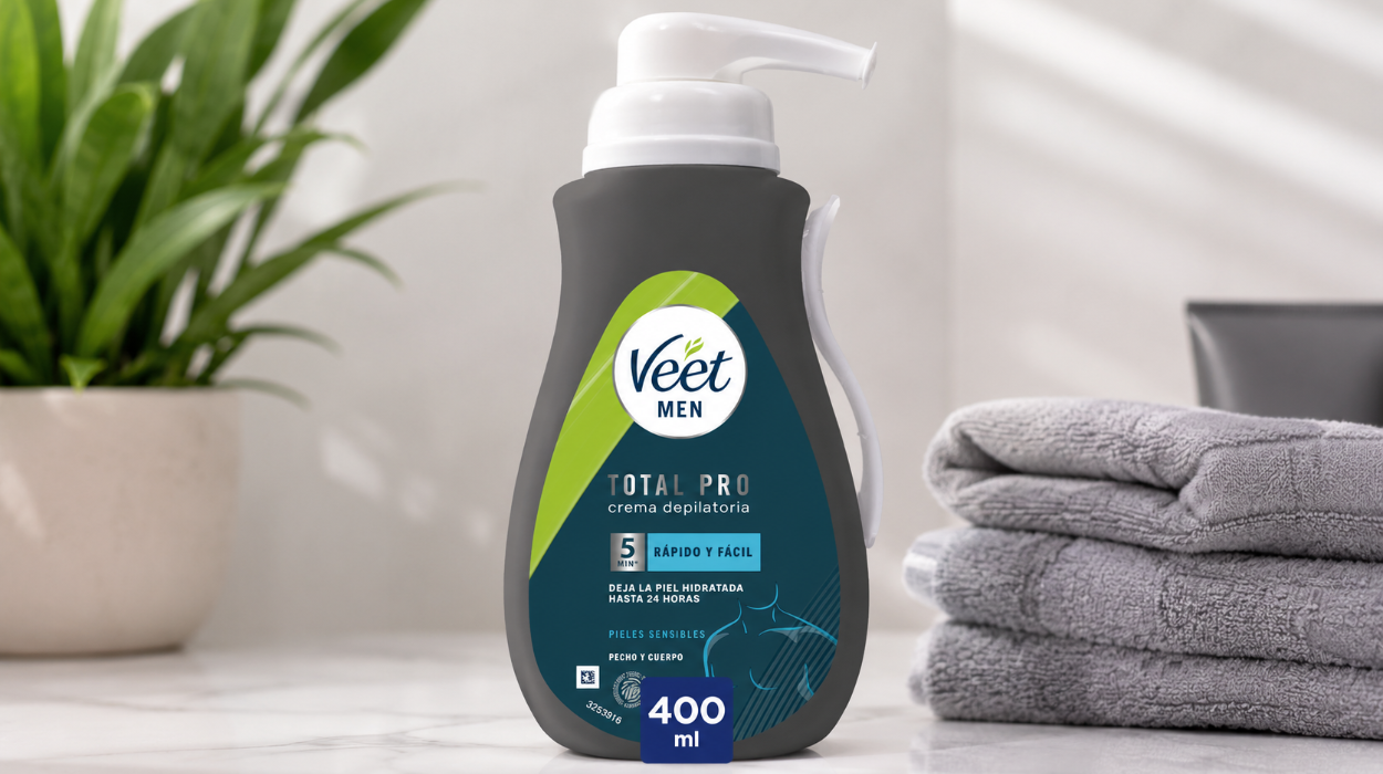 Crema depilatoria Veet Men de 400 ml para hombre, ideal para piel sensible, por sólo 6,51€ (-41%)