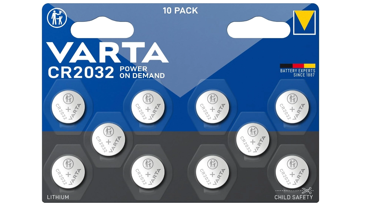 Chollo Paquete de 10 pilas de botón Varta CR2032 por sólo 6,59€ (-49%)