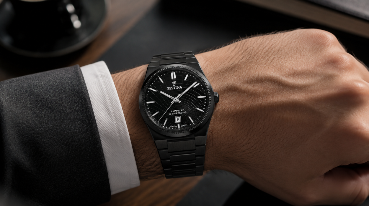 Diseño elegante y calidad suiza: el reloj Festina Rive Swiss Made baja a sólo 167€ con envío gratis (-44%)