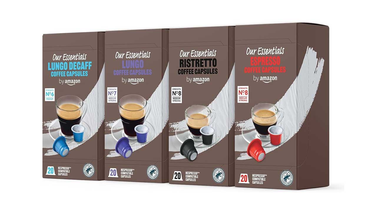 Chollo Pack de 80 cápsulas de café variado by Amazon compatibles con Nespresso por sólo 10,31€ (-31%) ¡0,13€ cada una!