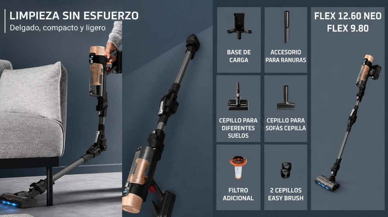 Olvídate del esfuerzo: limpieza potente y sin cables con el Rowenta X-Force Flex 9.80 por sólo 249,99€ con envío gratis (-17%)
