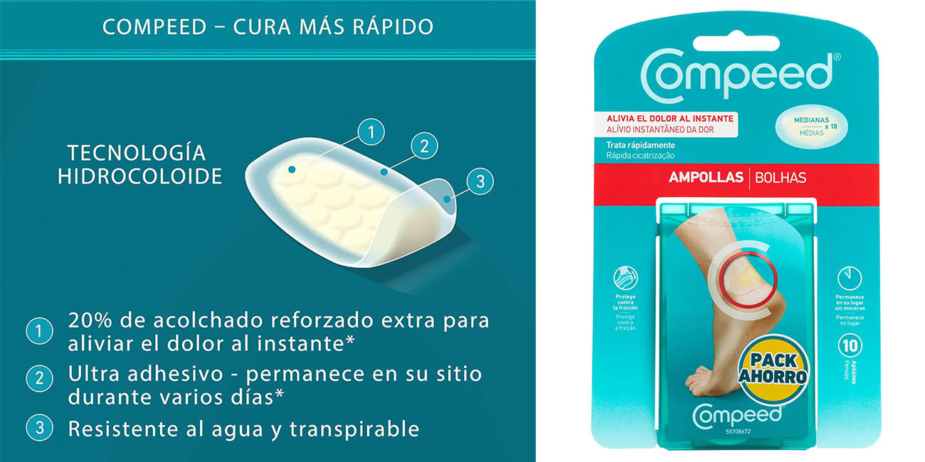 Chollo 10 Ampollas medianas Compeed por solo 9,21€ (37% de descuento)