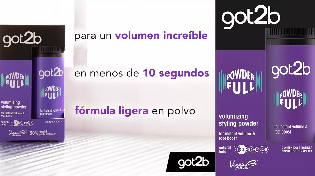 Pack x2 Polvo Texturizante Got2B Volumen Powderful de 10 g para un cabello con volumen y textura natural por sólo 6,44€ con descuento (-50%)