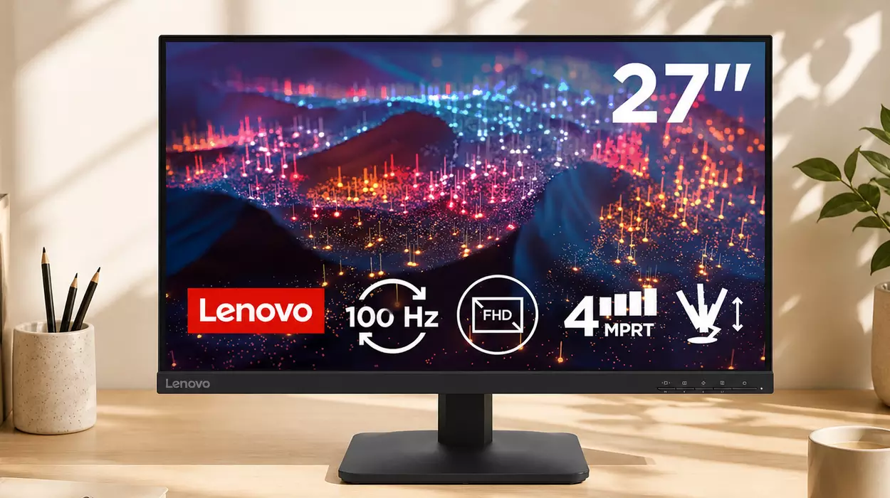 Chollo Monitor Lenovo L27-4e de 27 pulgadas Full HD IPS de 100 Hz por sólo 84,99€ con envío gratis (39% de descuento)