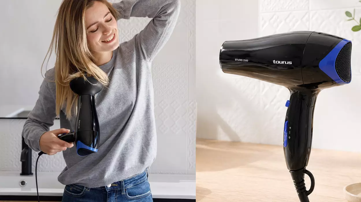 Secador potente y perfecto para viaje: Taurus Studio 2500 plegable, ligero y con difusor por sólo 15,88€ (-41%)