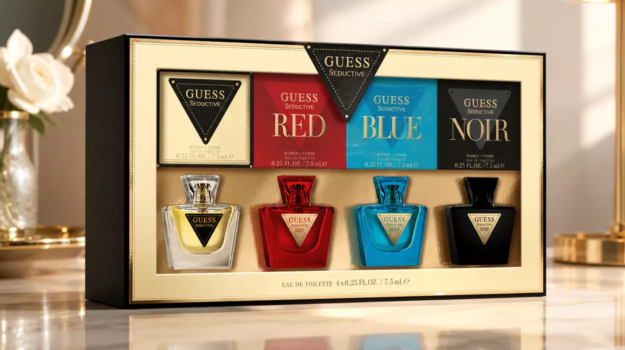 Set de 4 mini perfumes Guess Seductive, Red, Blue y Noir para mujer con descuento automático por sólo 18,66€ (-38%)