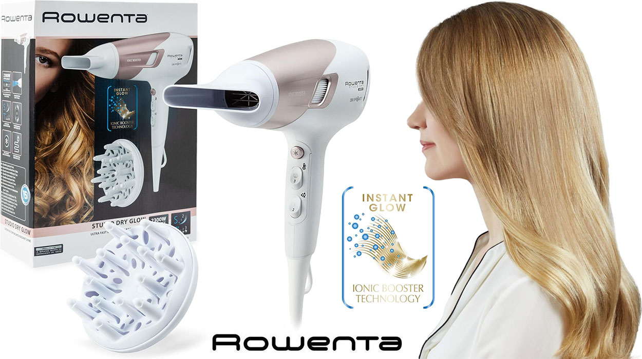 Chollo Secador de pelo iónico Rowenta Studio Dry de 2.300 W por sólo 16,31€ (-46%)