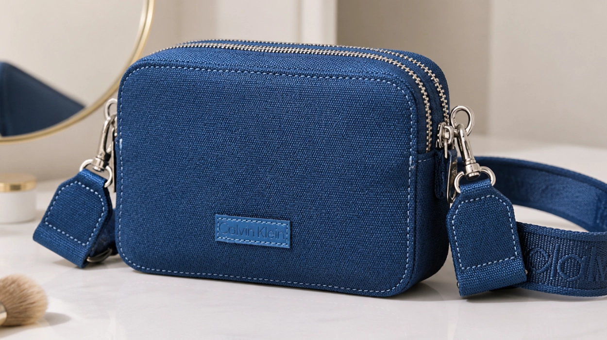 Chollo Bolso bandolera Calvin Klein Webbing Strap Canvas Camera Bag para mujer por sólo 56,06€ con envío gratis (38% de descuento)