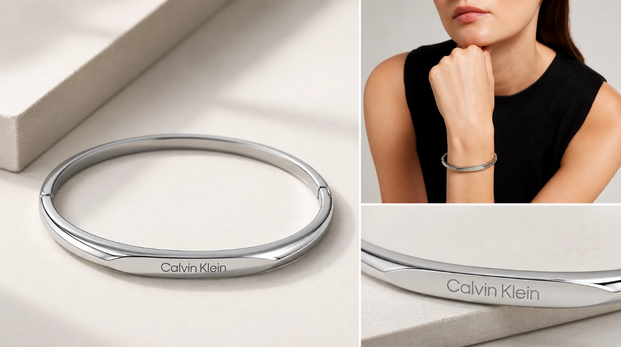 Chollo Pulsera Calvin Klein Faceted tipo bangle en acero inoxidable por sólo 45,99€ con envío gratis (42% de descuento)