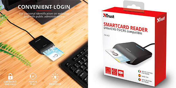 Chollo Lector de DNI electrónico Trust por sólo 7,99€ (-44%)