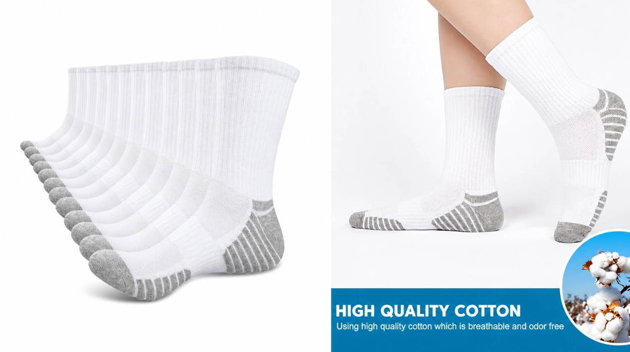 Calcetines deportivos altos con refuerzos y acolchados para olvidarte de rozaduras: 6 pares por menos de 14€ (2,25€ el par)