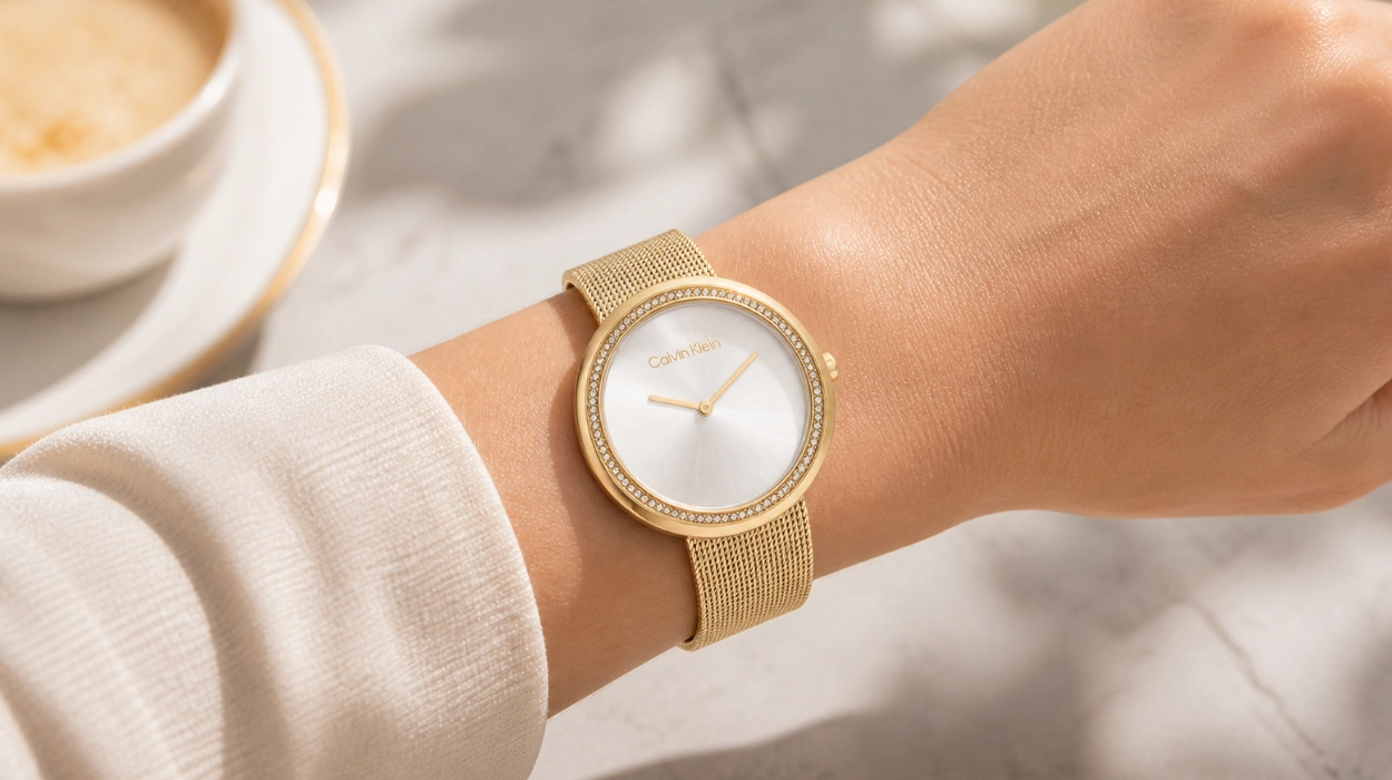 Chollo Reloj Calvin Klein Twist con correa de malla para mujer por sólo 88,20€ con envío gratis (56% de descuento)