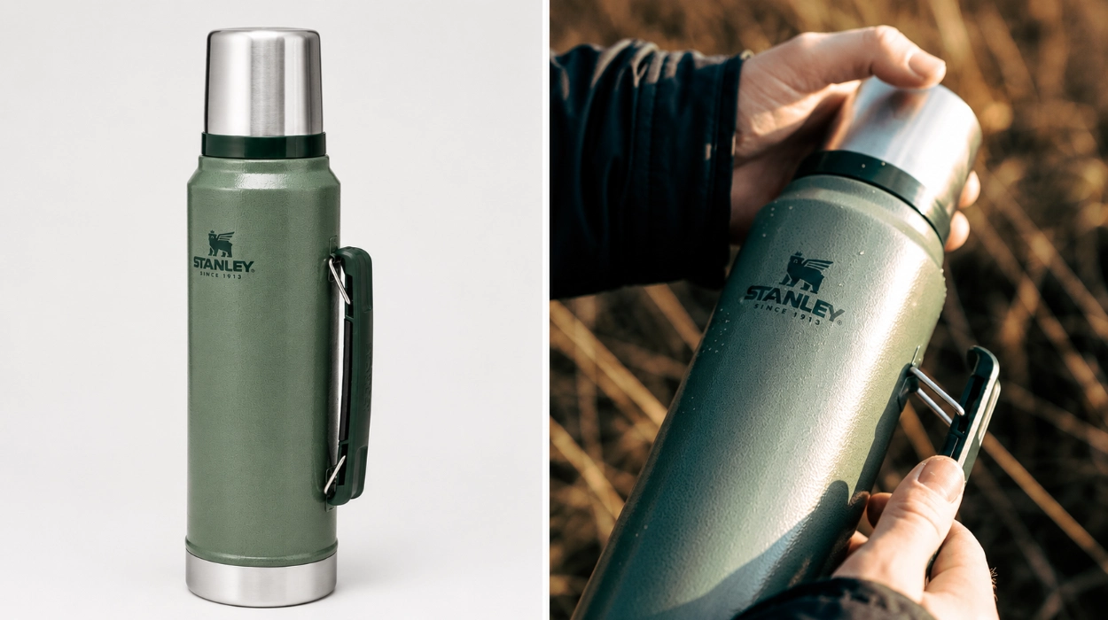 Mantén la temperatura perfecta 24h con Stanley Classic 1L, termo duradero y seguro por sólo 36,60€ con envío gratis (-39%)