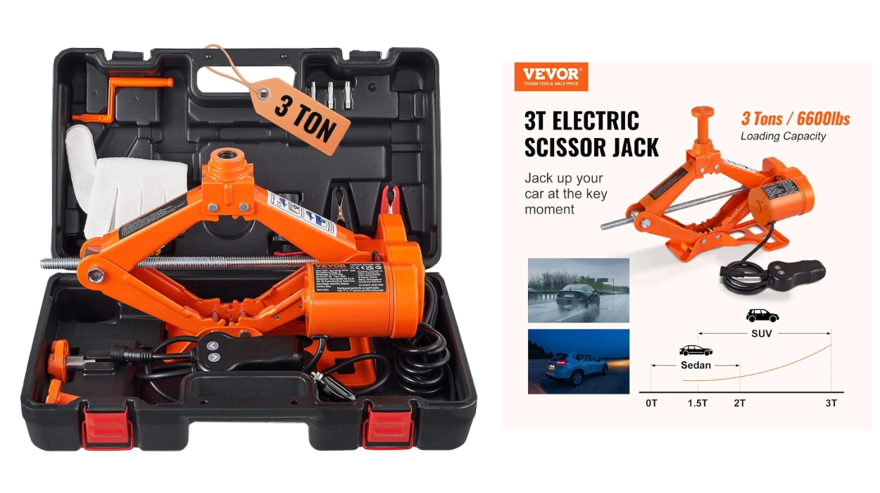 Olvídate del esfuerzo manual: el gato eléctrico Vevor eleva tu coche en solo 2 minutos por sólo 53,90€ (20% de descuento)