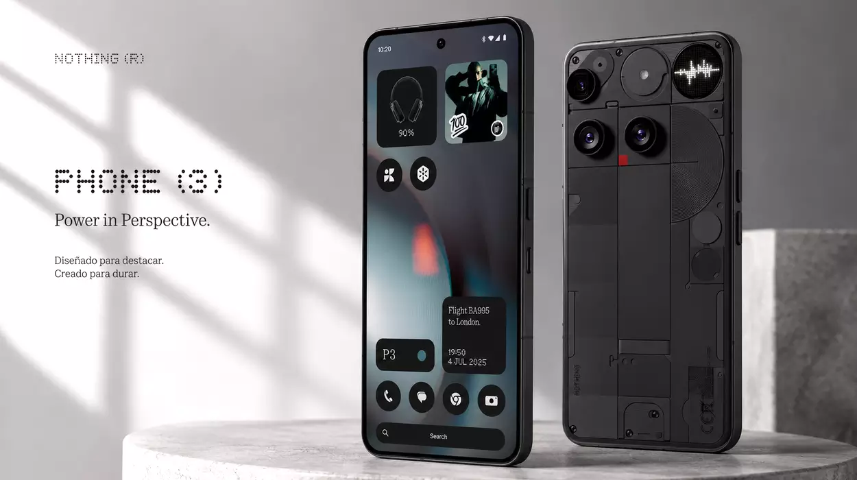 Nothing Phone (3) con triple cámara 50 MP, pantalla AMOLED 120 Hz y 16GB + 512GB por sólo 599€ con envío gratis (-33%)