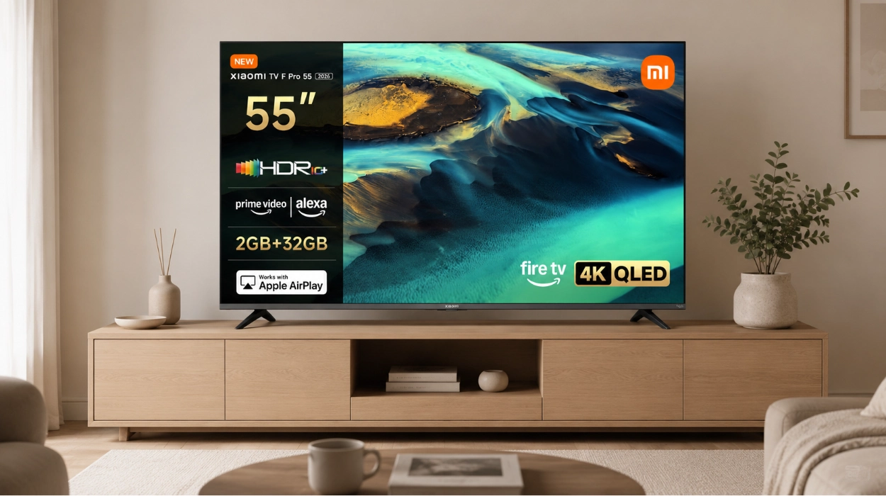 Smart TV Xiaomi TV F Pro 55″ QLED: Calidad de imagen y todas las plataformas de streaming en 4K por sólo 319€ (-29%)