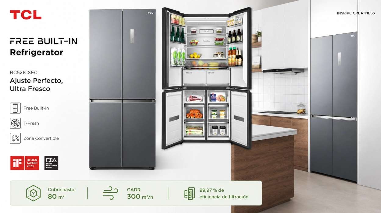 Un frigorífico americano en el que cabe todo el supermercado, a un precio poco común: TCL Free Built-in de 521 L por sólo 681€ con envío gratis (-28%)