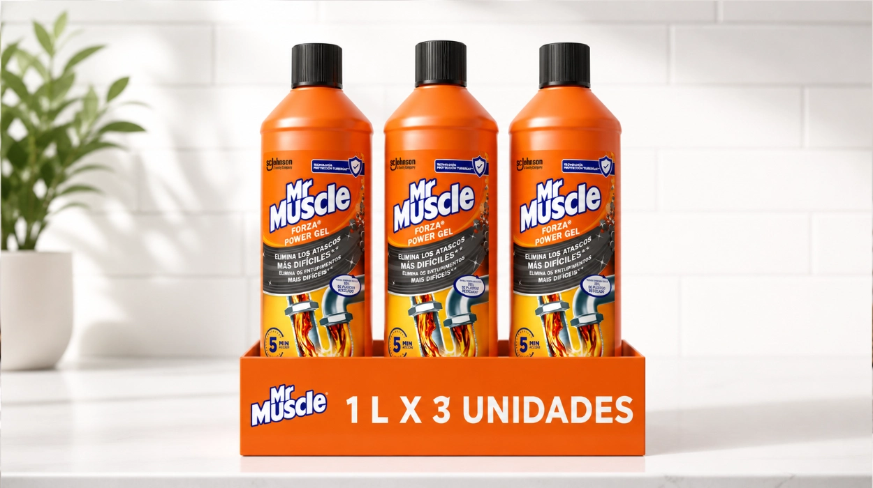 Soluciona los atascos: Pack x3 Mr Muscle Desatascador de 1L de máxima eficacia por sólo 17,09€ (20% de descuento)