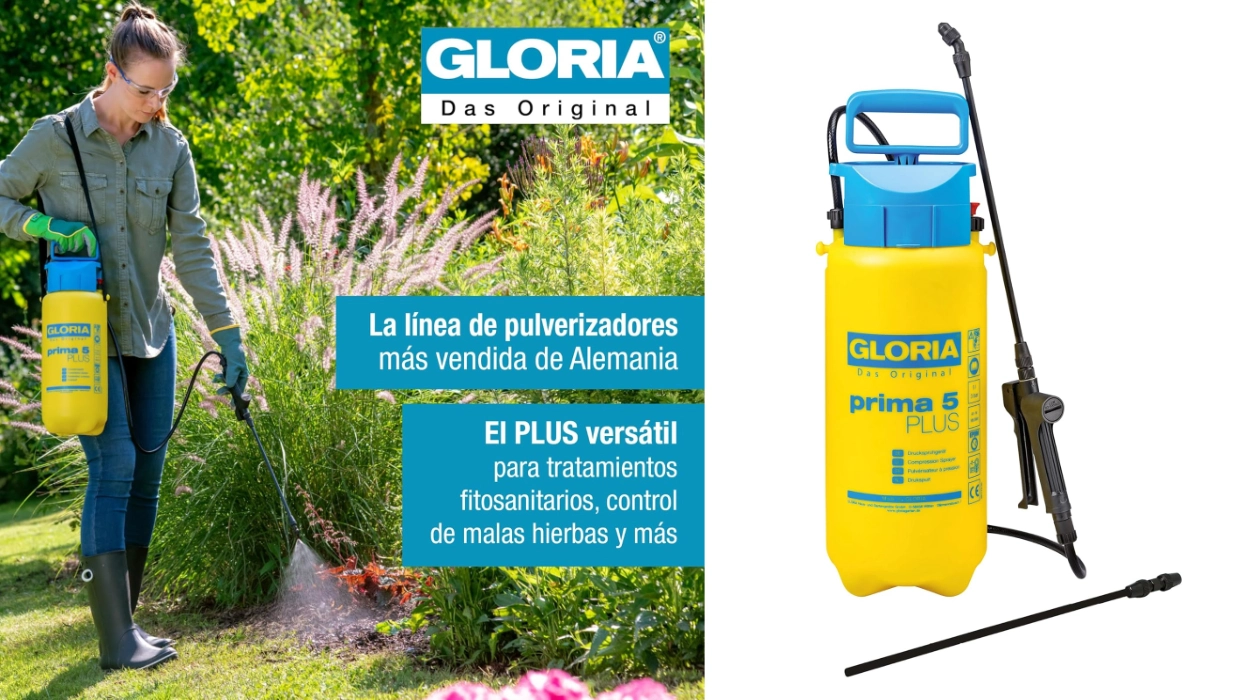 Elimina malas hierbas o insectos fácilmente con el pulverizador Gloria Prima 5 Plus, resistente a ácidos y cómodo de usar por sólo 27,97€ (30% de descuento)