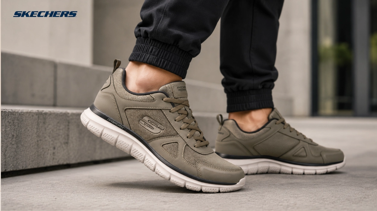 Chollo Zapatillas Skechers Track Sloric en color oliva para hombre por sólo 41,99€ con envío gratis (40% de descuento)