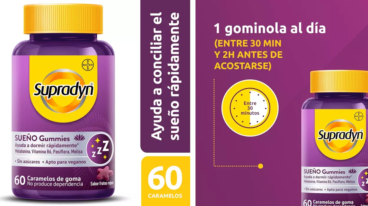Duerme mejor con Supradyn Sueño Gummies, melatonina y plantas relajantes, 60 unidades por sólo 13,48€ (-29%)