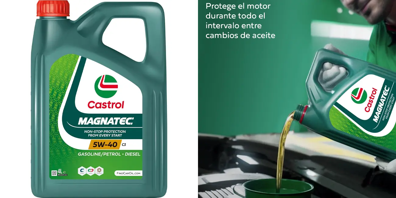 Chollo Aceite de motor Castrol MAGNATEC 5W-40 C3 de 4L por sólo 24,12€ (-22%)