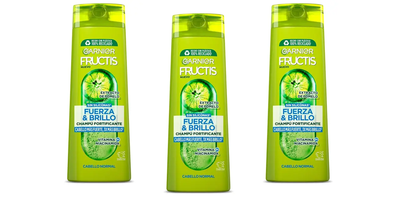 Chollo Pack 3x Champú Garnier Fructis Fuerza y Brillo de 380 ml por sólo 7,98€ con promoción 3×2 (-33%)
