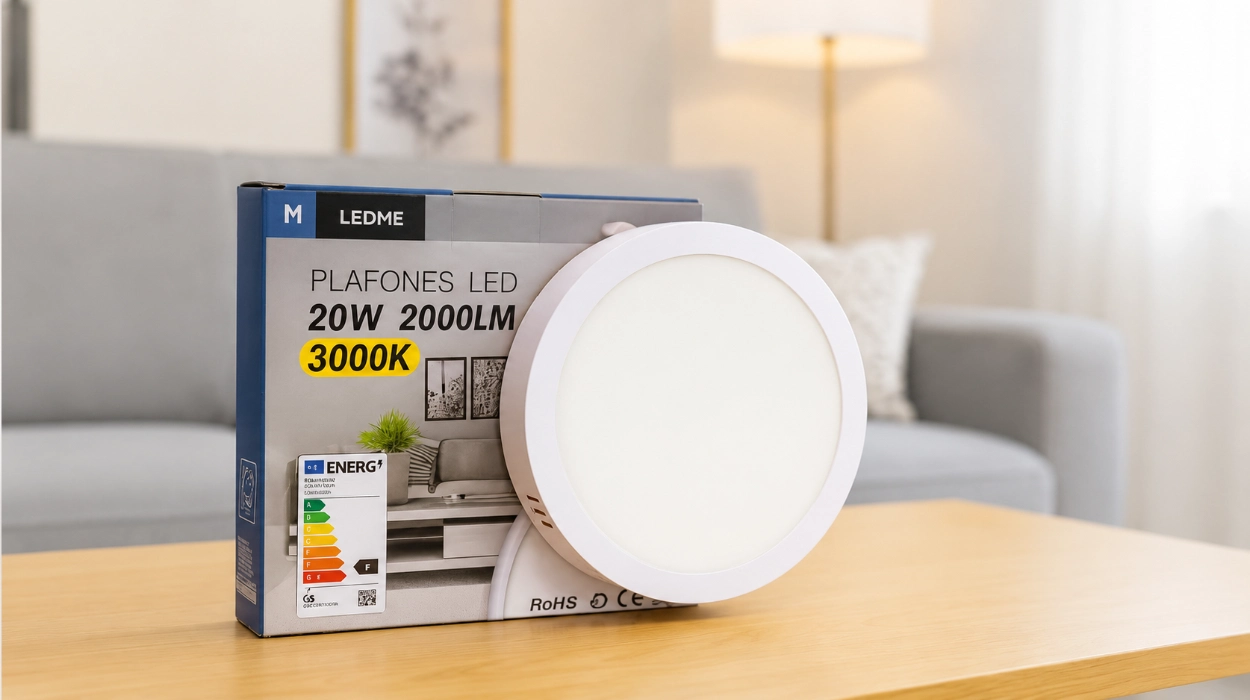 Plafón LED M Ledme 20W de diseño moderno y luz regulable por sólo 5,99€ (37% de descuento)