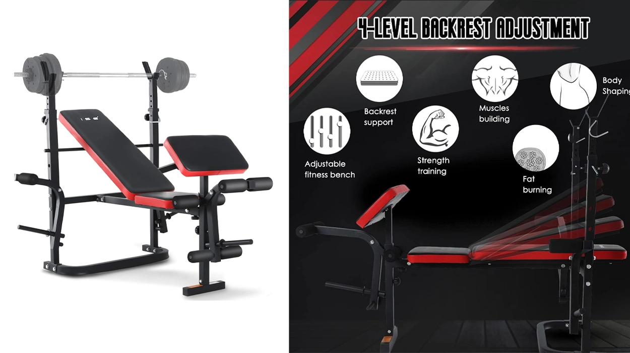 Ponte fuerte en casa con este banco de musculación para entrenamiento completo rebajadísimo por tiempo MUY limitado