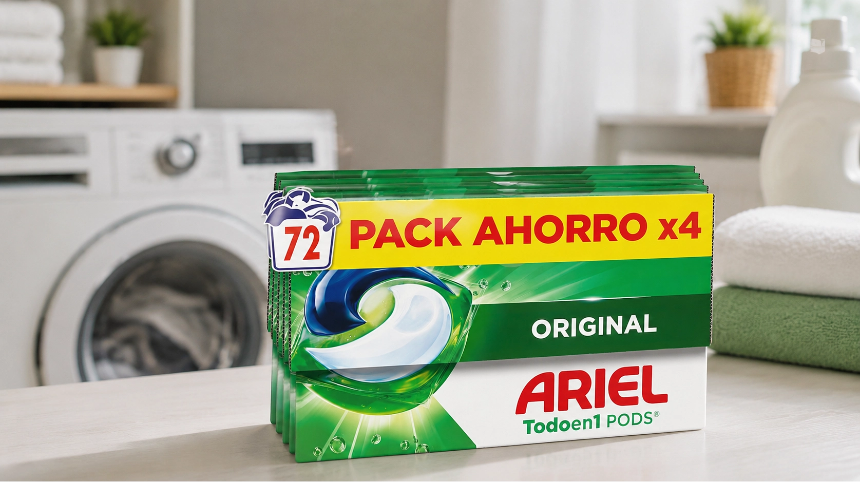 Pack x72 Ariel PODs elimina manchas y olores en frío por sólo 14,99€ (-29%) ¡0,21€ la dosis!