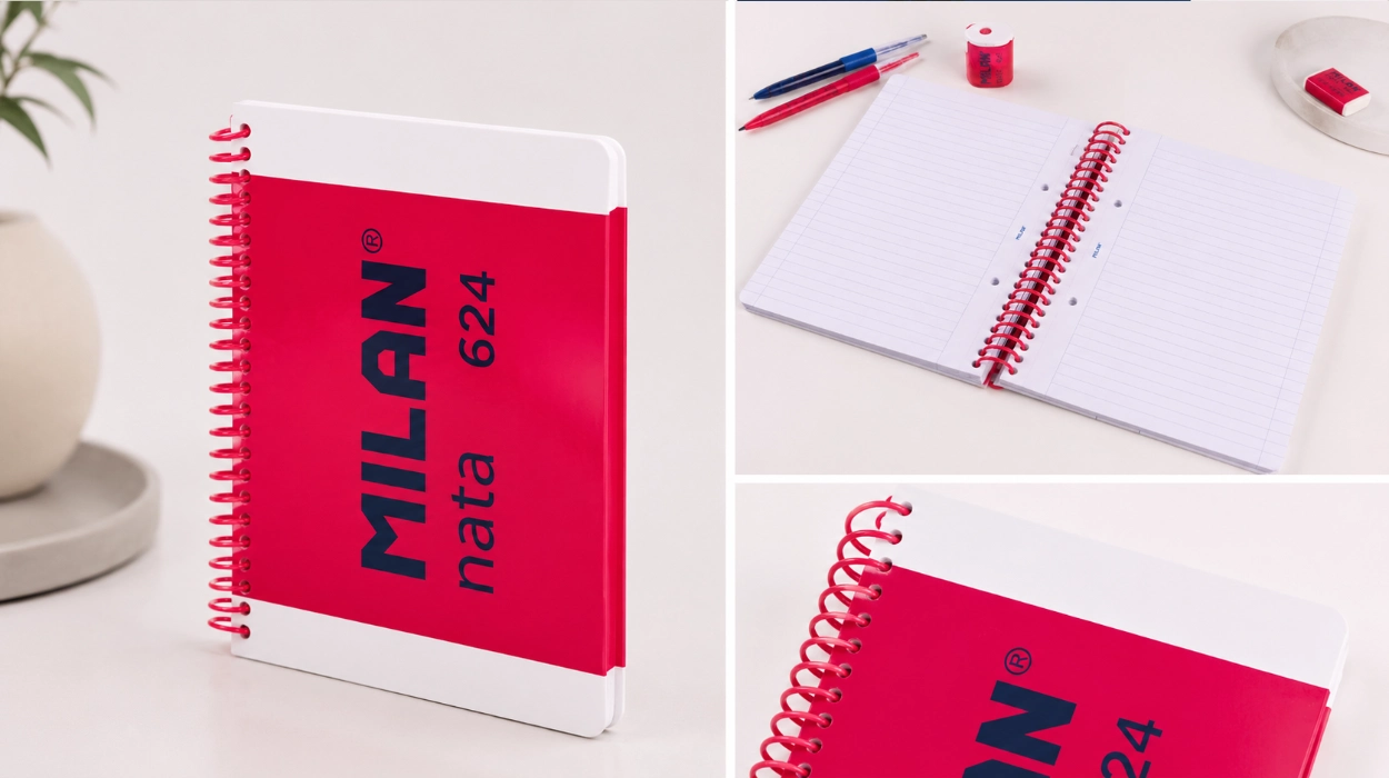 Pack x2 cuadernos MILAN A5 de tapa dura, espiral resistente y papel 95 gr/m² para notas perfectas por sólo 3,40€ (-60%)