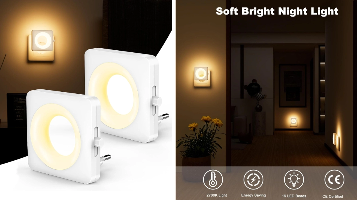Pack x2 luz LED nocturna infantil Swoieltr 2700K con sensor y brillo ajustable, ideal para el descanso del niño por sólo 9,35€ (5% de descuento)