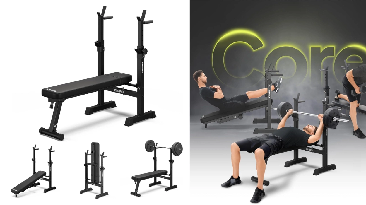 Entrenamiento eficiente en casa con este banco Zipro plegable con soporte ajustable por sólo 75,99€