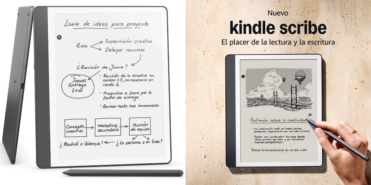 Chollo Nuevo Amazon Kindle Scribe con lápiz premium por sólo 294€ con envío gratis (-22%)