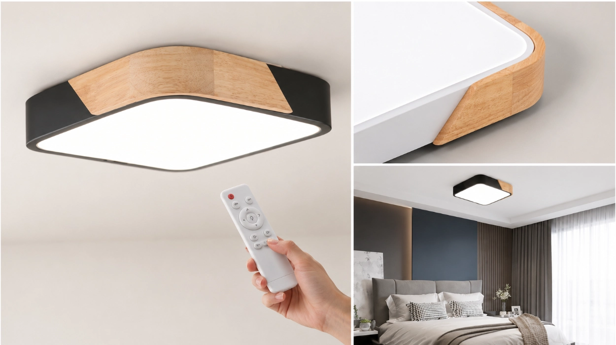 Plafón LED M Ledme regulable 24W de diseño en madera elegante por sólo 19,99€ (-17%)