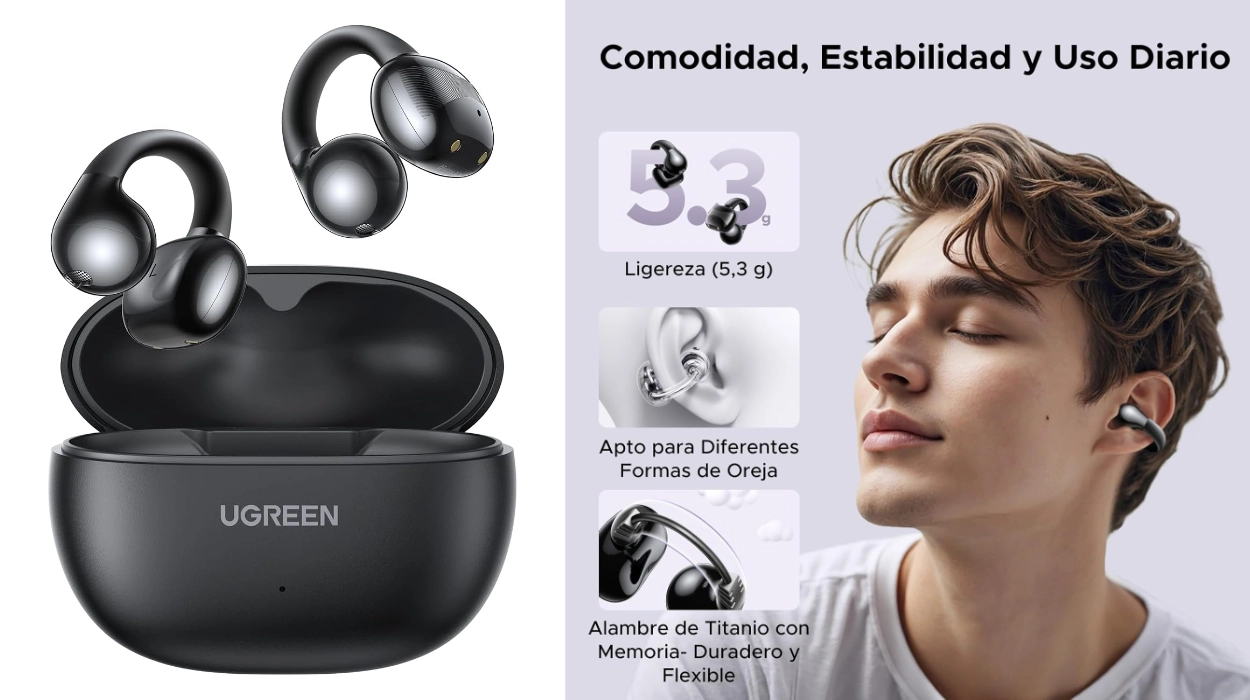 Auriculares Ugreen HiTune S3: sonido Hi-Fi, ENC y diseño abierto por sólo 16,89€ (35% de descuento)