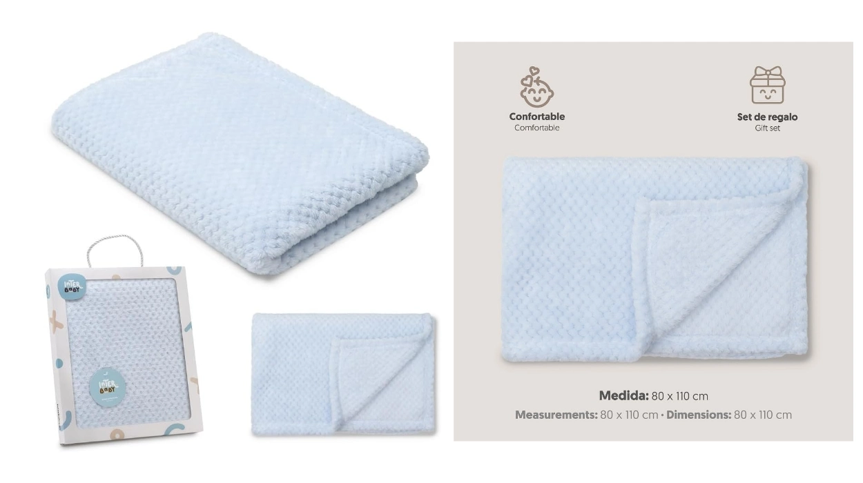 Cálida y versátil, la manta Interbaby para bebés es ideal para cuna y carrito por sólo 5,59€ (42% de descuento)