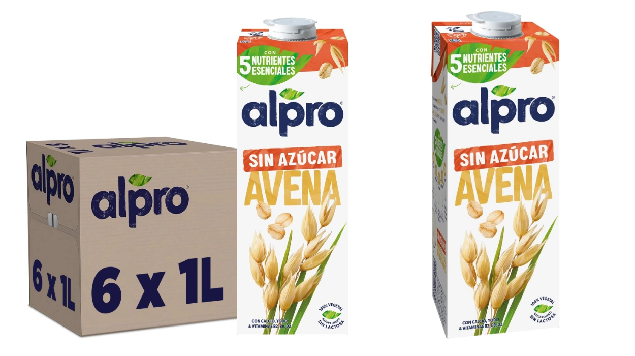 Chollo Pack x6 Bebida vegetal Alpro Avena Sin Azúcar de 1 litro por sólo 7,88€ (-34%) ¡1,31€ la unidad!