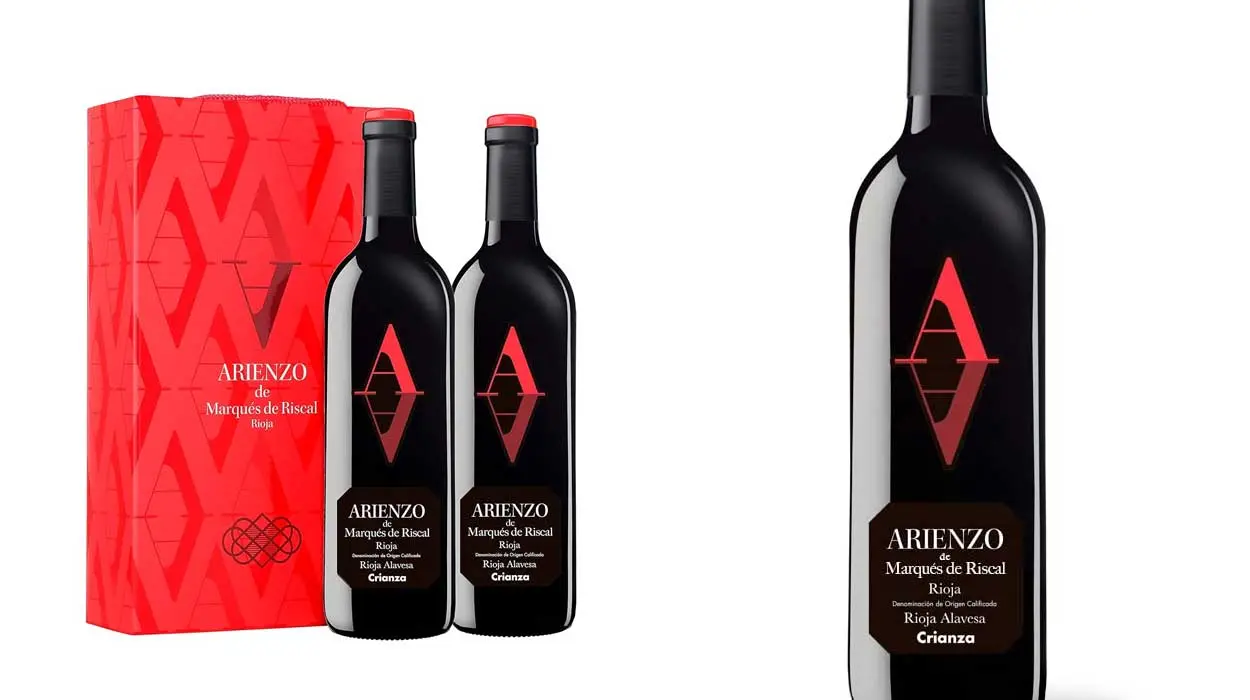 Chollo Estuche de 2 botellas de vino tinto crianza Arienzo de Marqués de Riscal con DOCa Rioja por sólo 15,20€ (-18%)