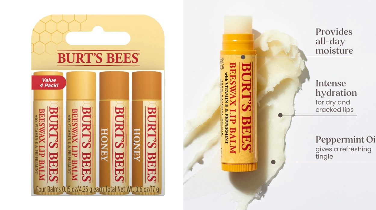 Dile adiós a los labios secos con Burt’s Bees: pack de bálsamos labiales de cera de abejas y miel por sólo 6,05€ (52% de descuento)