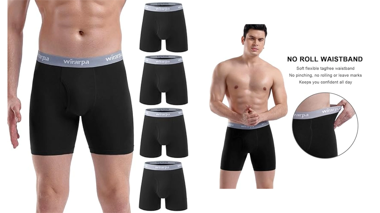 Comodidad todo el día con este pack de 4 boxers Wirarpa de algodón suave con abertura a sólo 17,24€ (-34%)