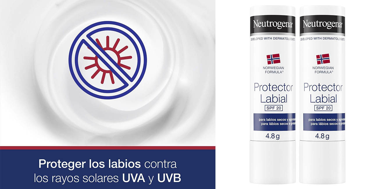 Chollo Pack x2 Protectores Labiales Neutrogena Fórmula Noruega SPF20 por sólo 5,40€ (25% de descuento)