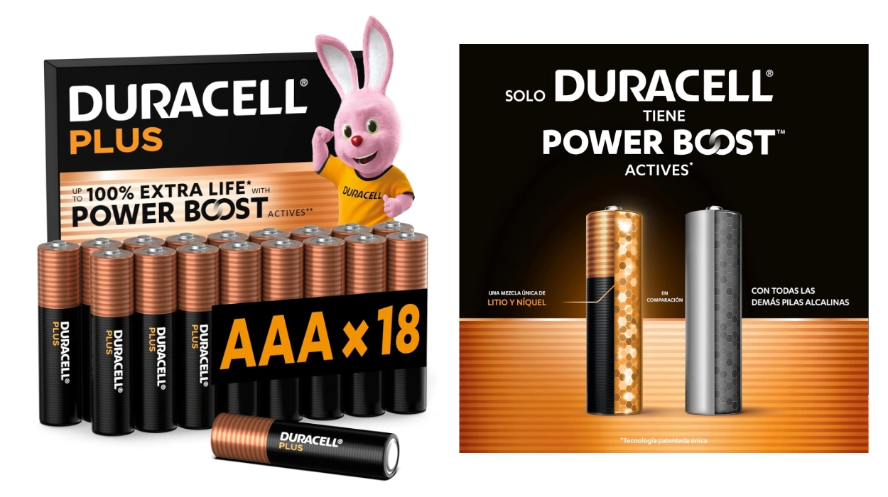 Pack x18 pilas Duracell Plus Pilas AAA: máxima duración con activos Power Boost por sólo 10,90€ (45% de descuento)