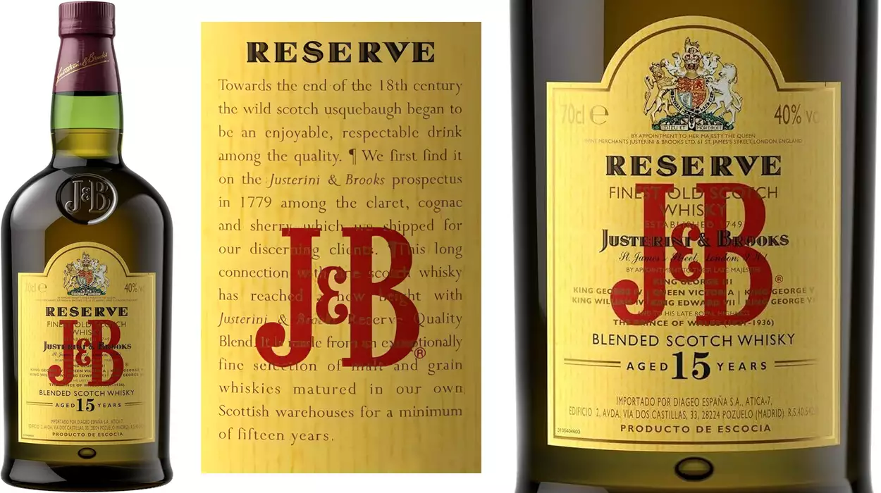 Chollo JB Reserva 15 años Blended Scotch Whisky de 700 ml por sólo 21,99€ (38% de descuento)