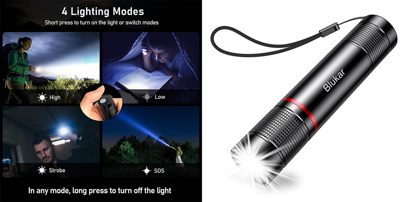 Chollo Mini linterna LED recargable Blukar por solo 8,81€ (45% de descuento)