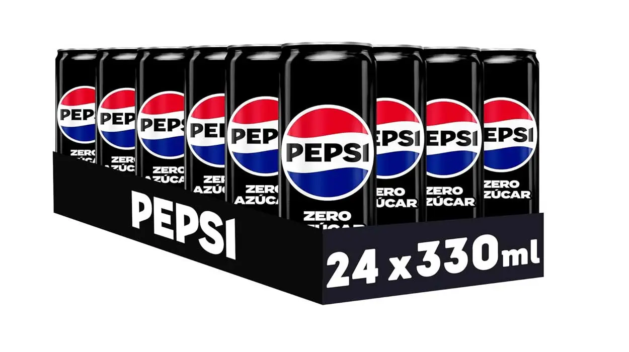 Chollo Pack de 24 latas de Pepsi Zero Azúcar de 330 ml por sólo 12,25€ (-32%) ¡0,51€ la lata!