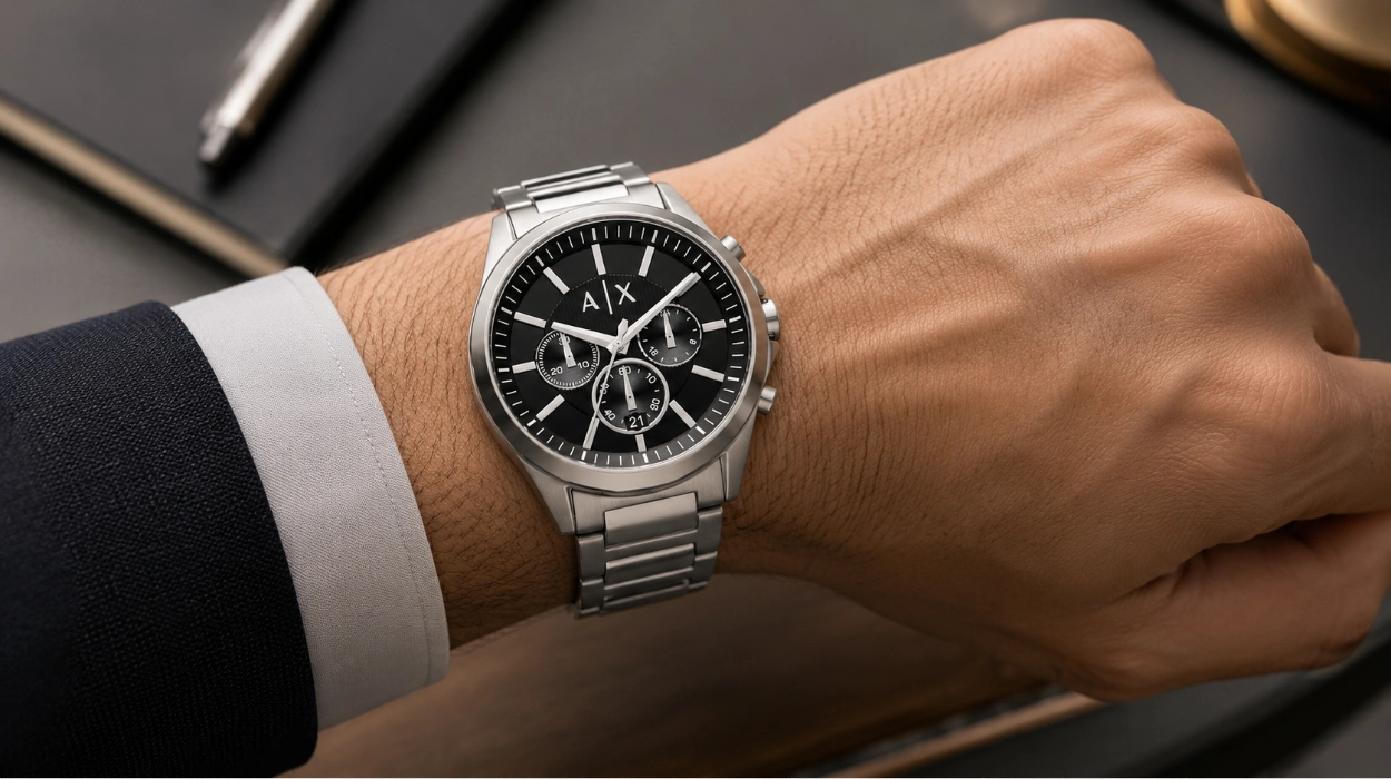 Precisión elegante en tu muñeca con el reloj Armani Exchange AX2600 a un precio loco: sólo 95,69€ (56% de descuento)
