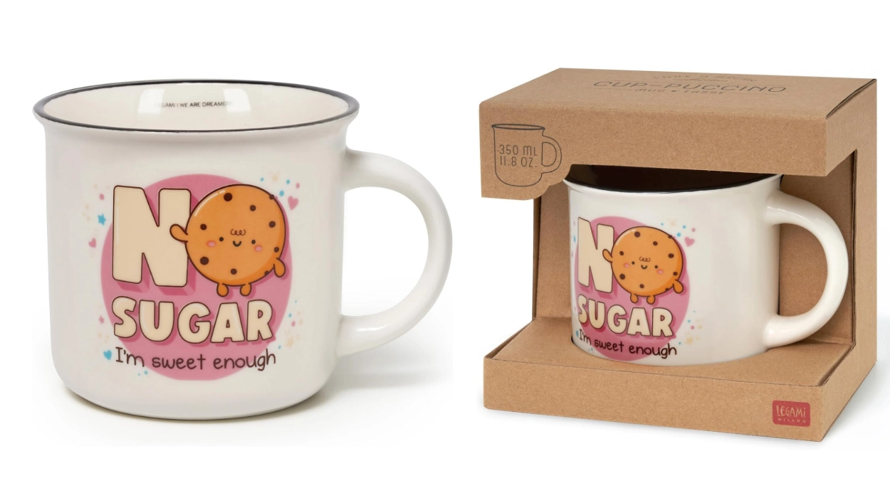 Desayuno con encanto: Legami Cup-Puccino No Sugar, porcelana lavable y apta microondas por sólo 6,48€ (46% de descuento)